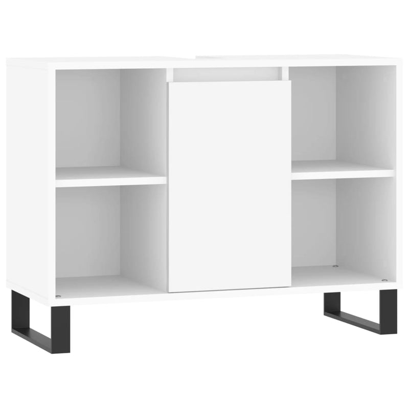 Badkamerkast 80x33x60 cm bewerkt hout wit MeubelReus