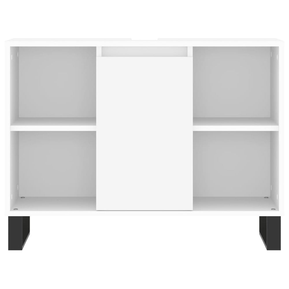 Badkamerkast 80x33x60 cm bewerkt hout wit MeubelReus