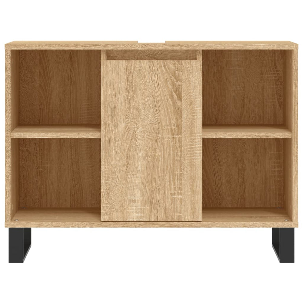 Badkamerkast 80x33x60 cm bewerkt hout sonoma eikenkleurig MeubelReus