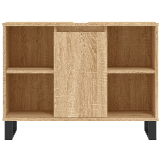 Badkamerkast 80x33x60 cm bewerkt hout sonoma eikenkleurig MeubelReus