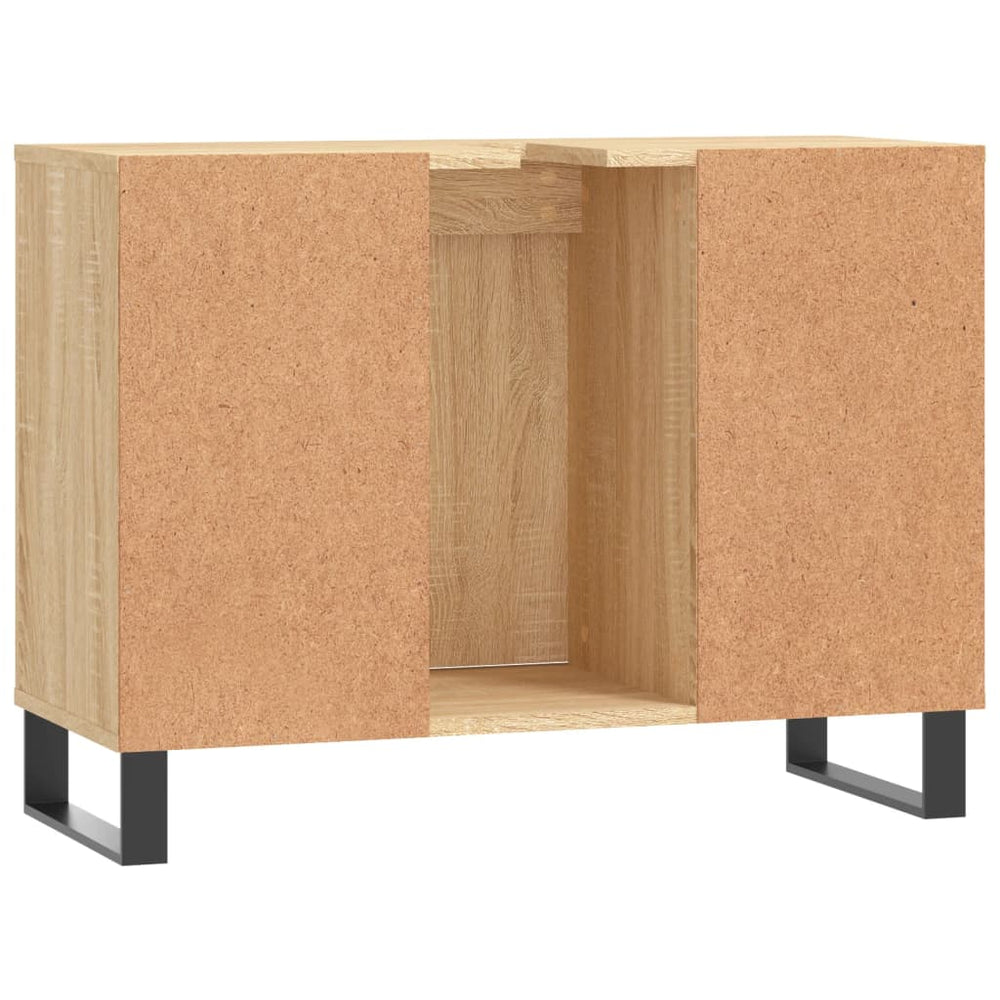 Badkamerkast 80x33x60 cm bewerkt hout sonoma eikenkleurig MeubelReus