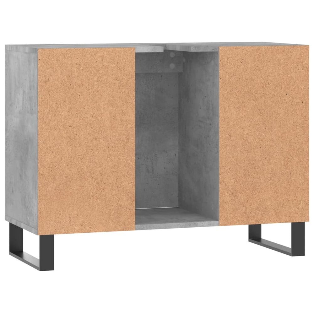Badkamerkast 80x33x60 cm bewerkt hout betongrijs MeubelReus