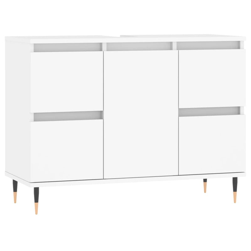 Badkamerkast 80x33x60 cm bewerkt hout wit MeubelReus