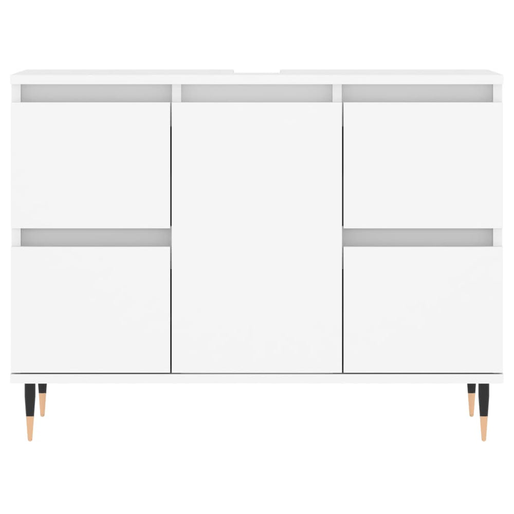 Badkamerkast 80x33x60 cm bewerkt hout wit MeubelReus