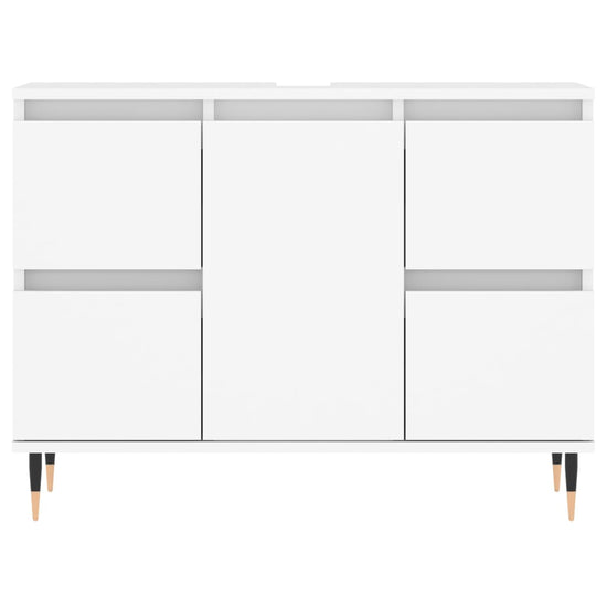 Badkamerkast 80x33x60 cm bewerkt hout wit MeubelReus