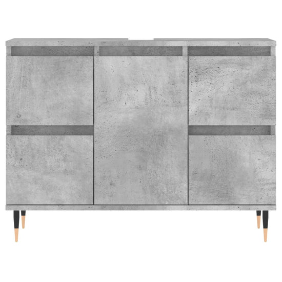 Badkamerkast 80x33x60 cm bewerkt hout betongrijs MeubelReus