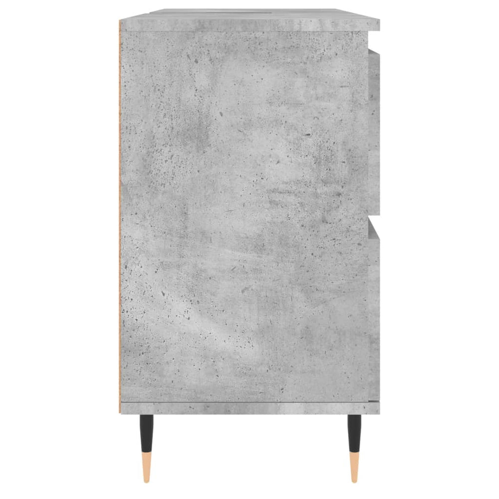 Badkamerkast 80x33x60 cm bewerkt hout betongrijs MeubelReus