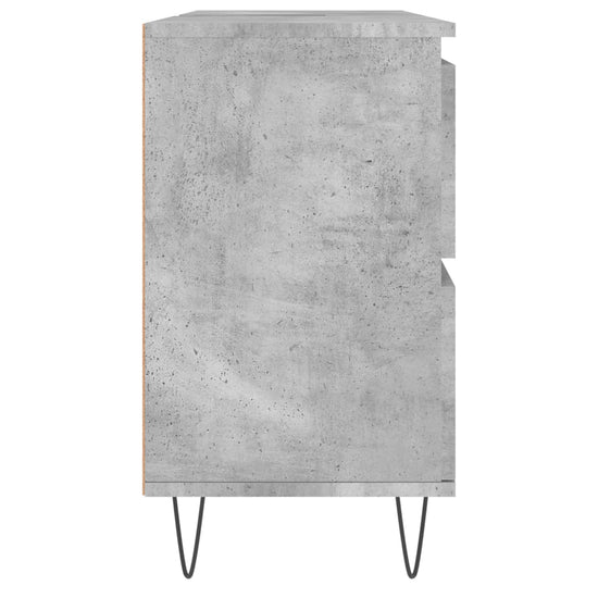 Badkamerkast 80x33x60 cm bewerkt hout betongrijs MeubelReus