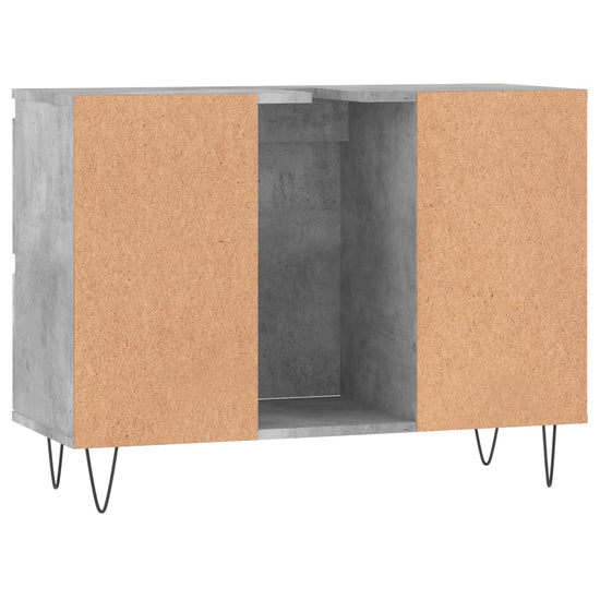 Badkamerkast 80x33x60 cm bewerkt hout betongrijs MeubelReus
