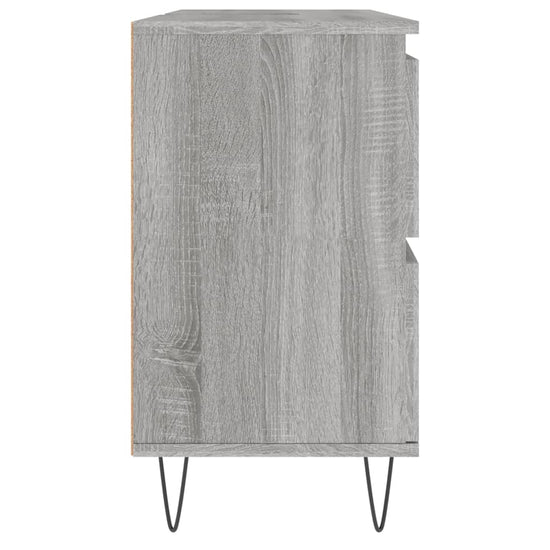 Badkamerkast 80x33x60 cm bewerkt hout grijs sonoma eikenkleurig MeubelReus