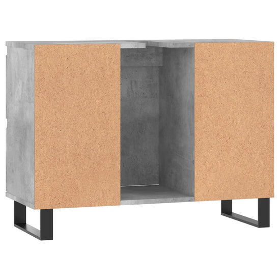 Badkamerkast 80x33x60 cm bewerkt hout betongrijs MeubelReus