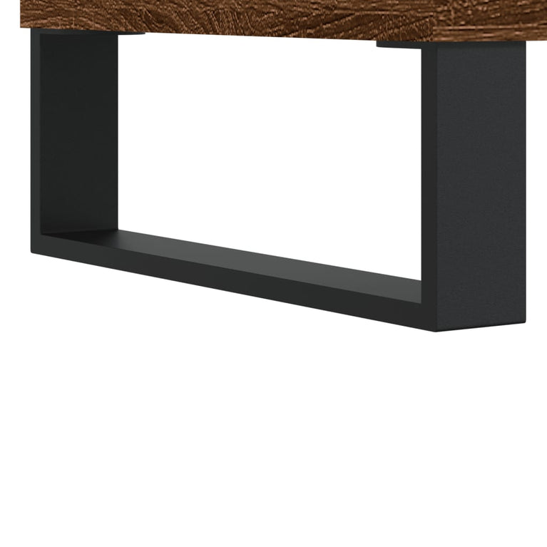 Badkamerkast 80x33x60 cm bewerkt hout bruin eikenkleur MeubelReus