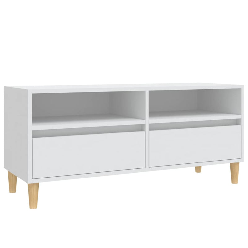 Tv-meubel 100x34,5x44,5 cm bewerkt hout wit MeubelReus