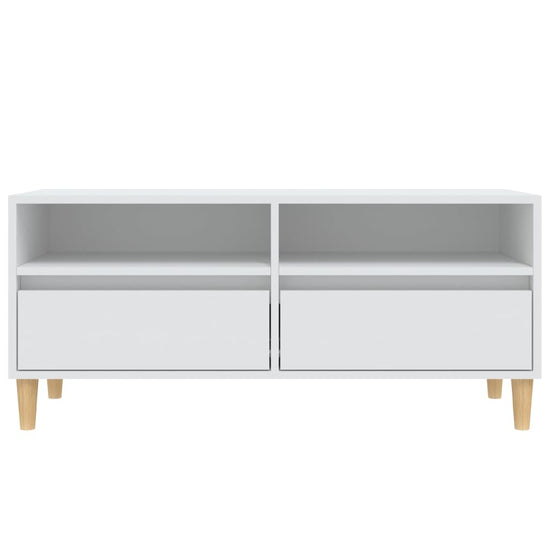 Tv-meubel 100x34,5x44,5 cm bewerkt hout wit MeubelReus
