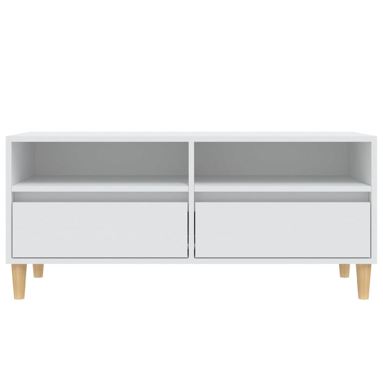 Tv-meubel 100x34,5x44,5 cm bewerkt hout wit MeubelReus