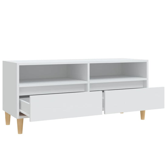 Tv-meubel 100x34,5x44,5 cm bewerkt hout wit MeubelReus