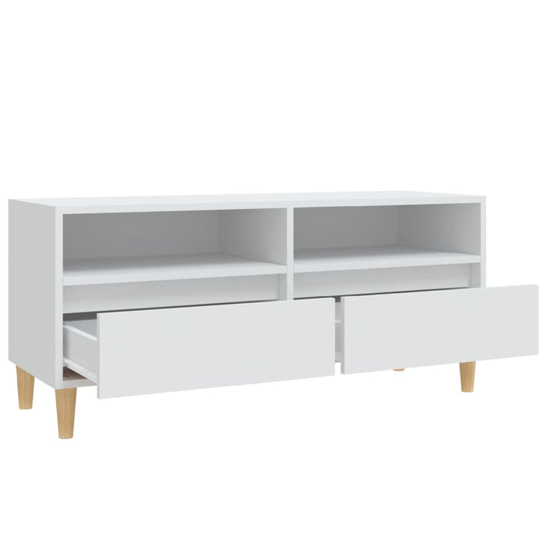 Tv-meubel 100x34,5x44,5 cm bewerkt hout wit MeubelReus