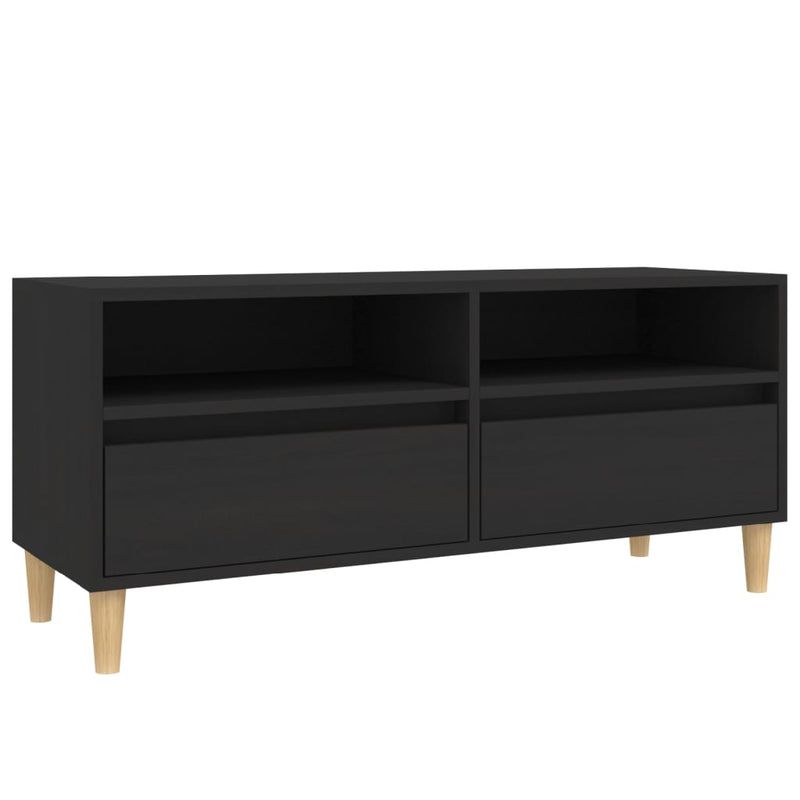 Tv-meubel 100x34,5x44,5 cm bewerkt hout zwart MeubelReus