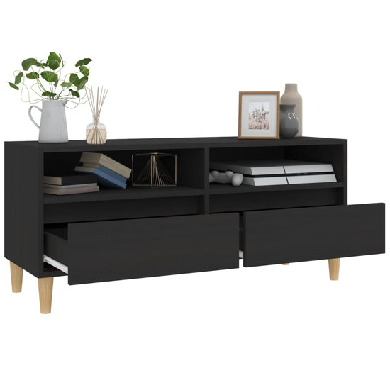Tv-meubel 100x34,5x44,5 cm bewerkt hout zwart MeubelReus