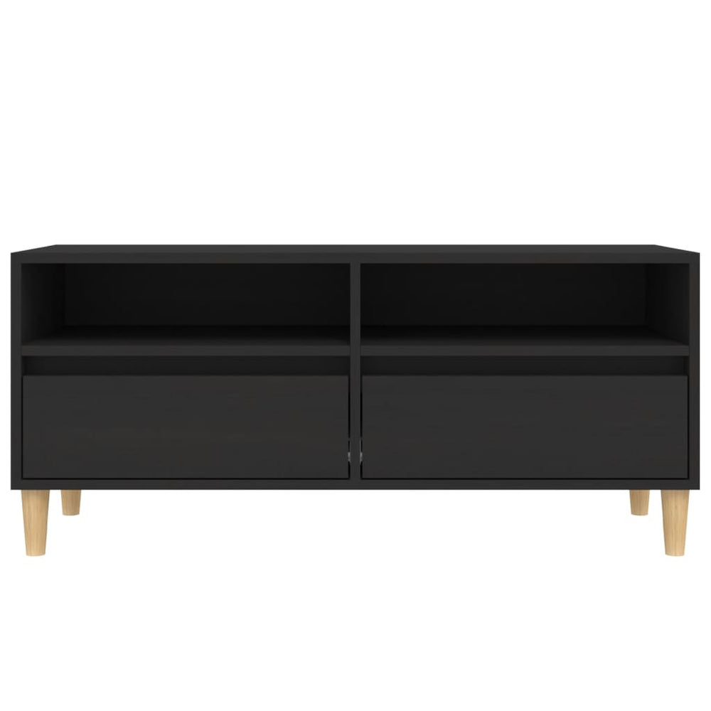 Tv-meubel 100x34,5x44,5 cm bewerkt hout zwart MeubelReus