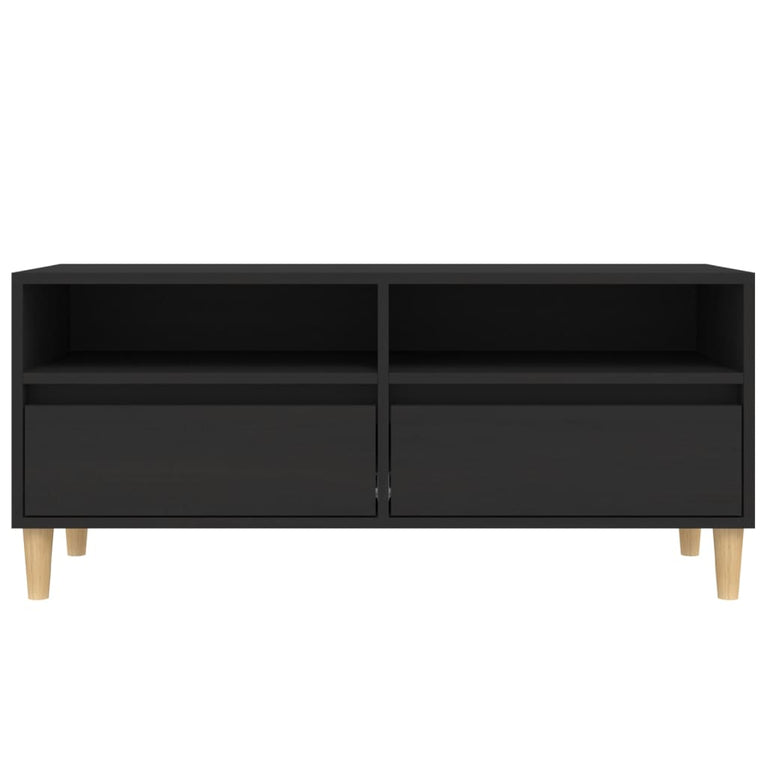 Tv-meubel 100x34,5x44,5 cm bewerkt hout zwart MeubelReus
