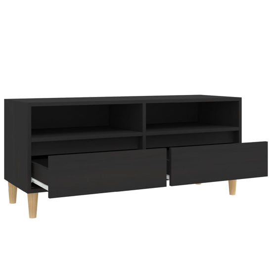 Tv-meubel 100x34,5x44,5 cm bewerkt hout zwart MeubelReus