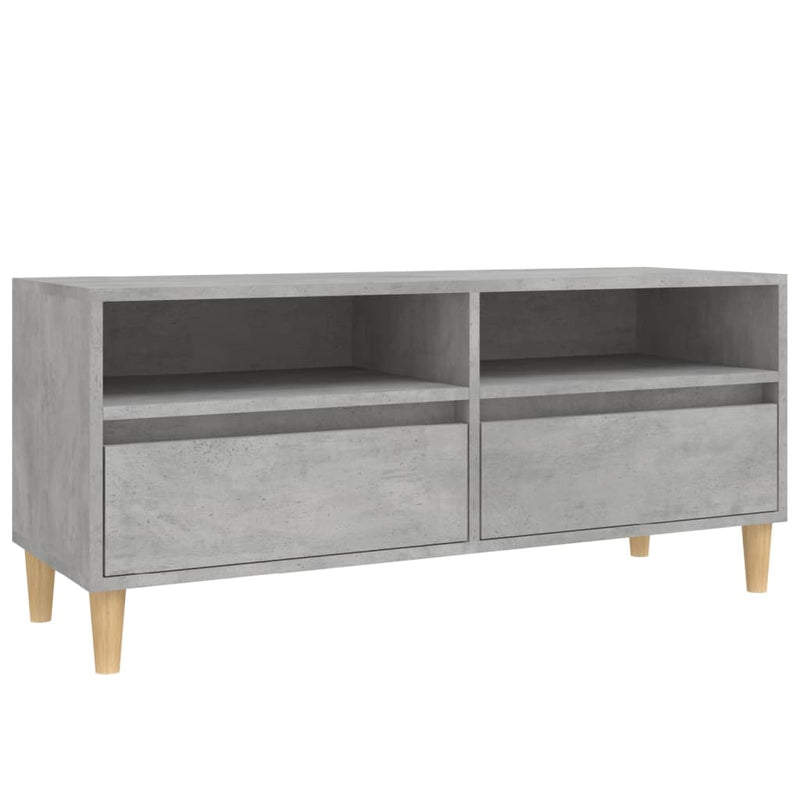 Tv-meubel 100x34,5x44,5 cm bewerkt hout betongrijs MeubelReus