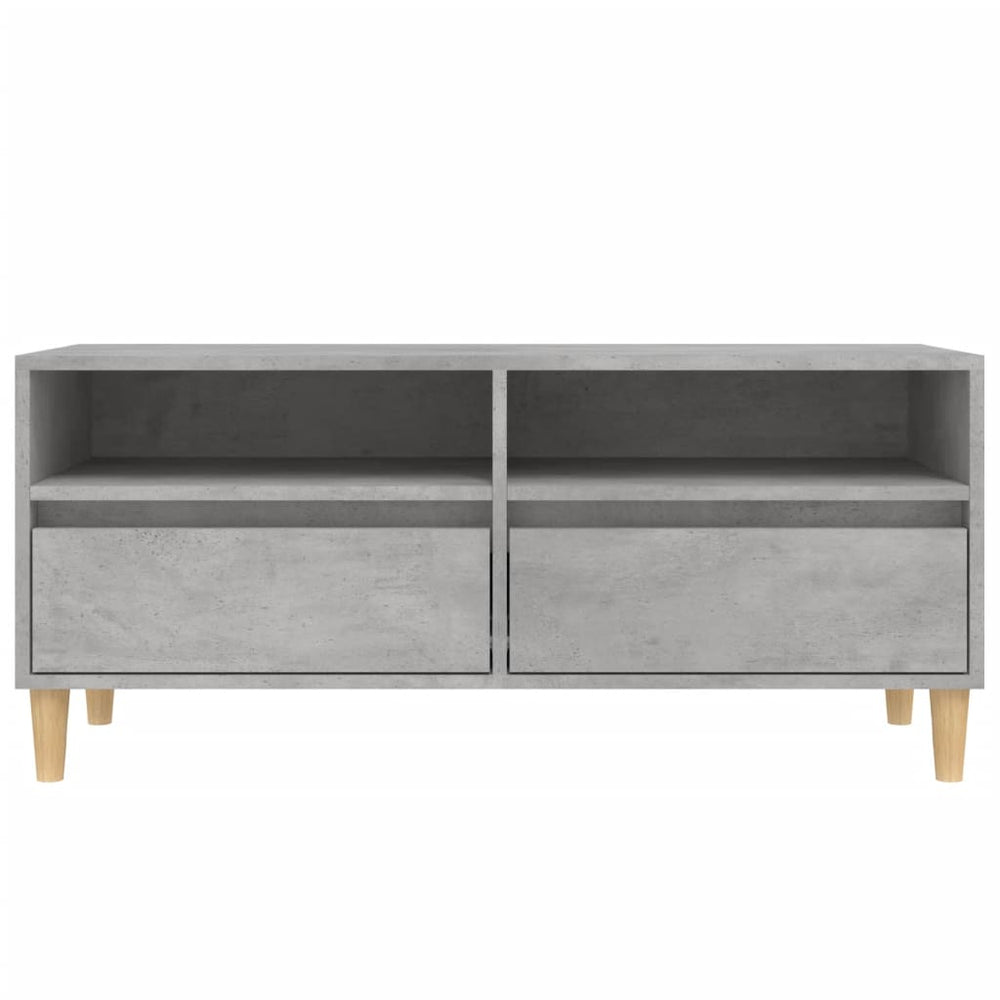 Tv-meubel 100x34,5x44,5 cm bewerkt hout betongrijs MeubelReus