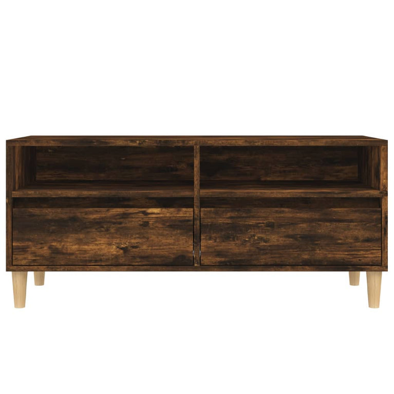 Tv-meubel 100x34,5x44,5 cm bewerkt hout gerookt eikenkleurig MeubelReus