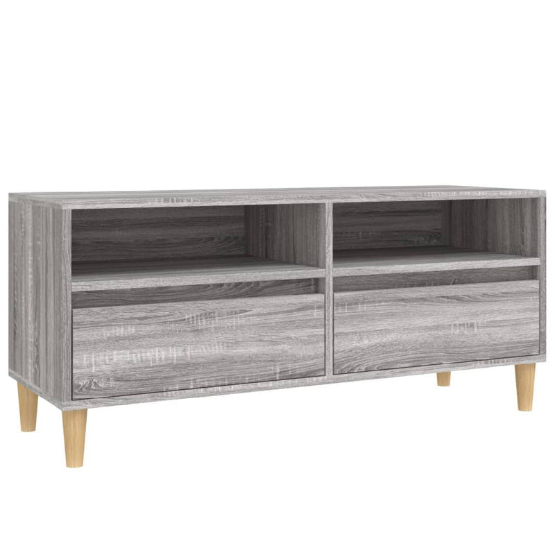 Tv-meubel 100x34,5x44,5 cm bewerkt hout grijs sonoma eikenkleur MeubelReus