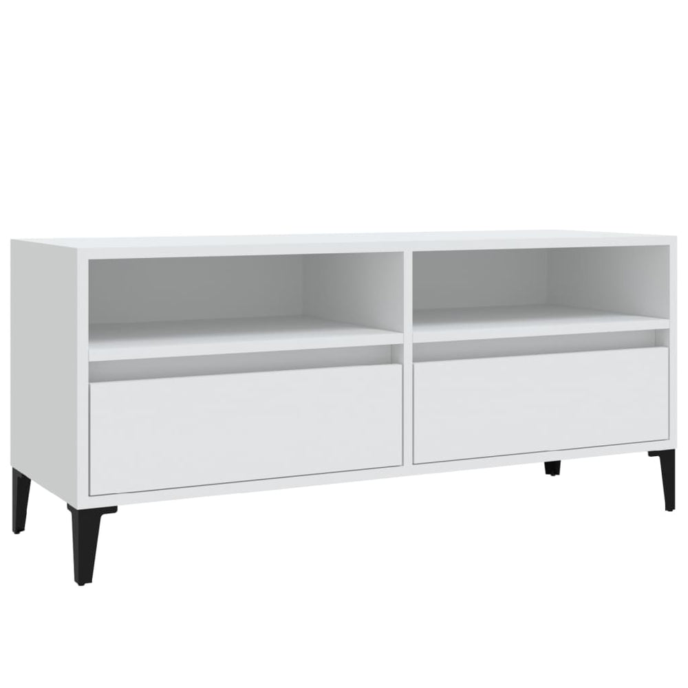 Tv-meubel 100x34,5x44,5 cm bewerkt hout wit MeubelReus