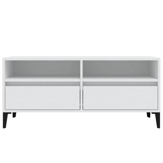 Tv-meubel 100x34,5x44,5 cm bewerkt hout wit MeubelReus