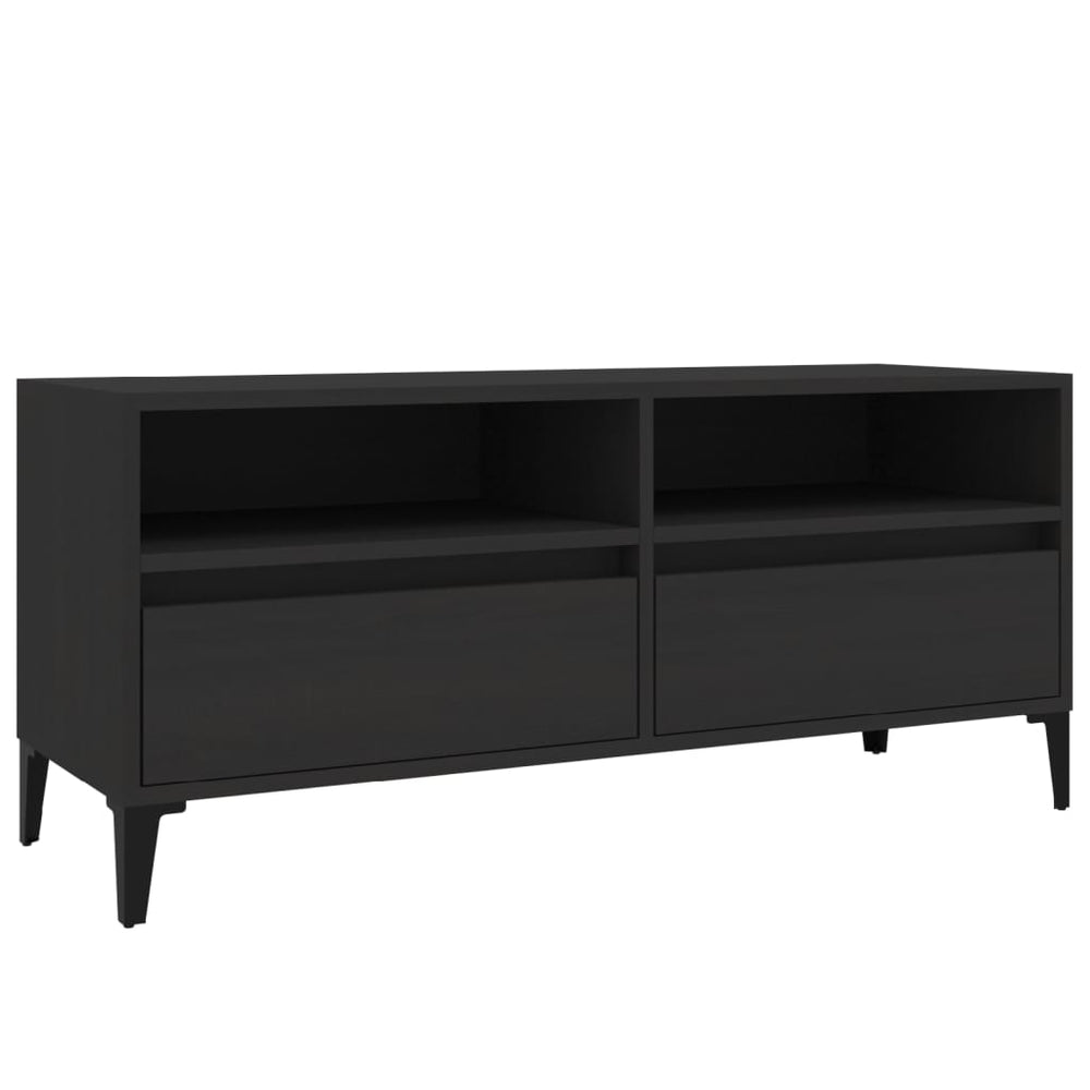 Tv-meubel 100x34,5x44,5 cm bewerkt hout zwart MeubelReus