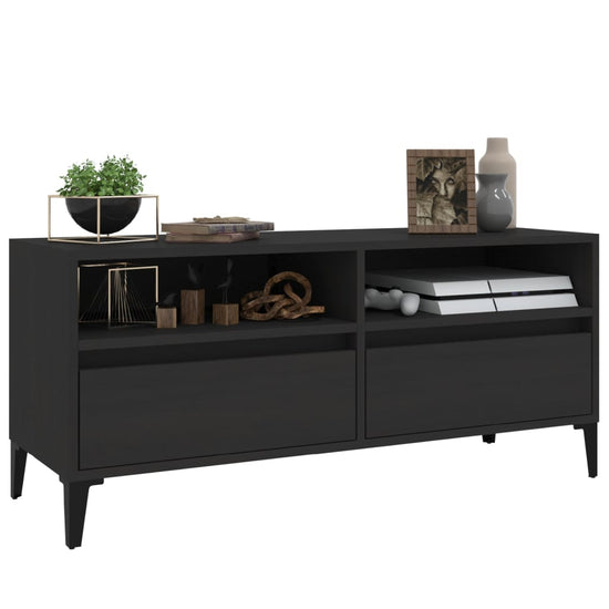 Tv-meubel 100x34,5x44,5 cm bewerkt hout zwart MeubelReus