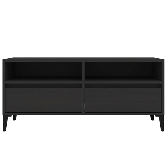 Tv-meubel 100x34,5x44,5 cm bewerkt hout zwart MeubelReus