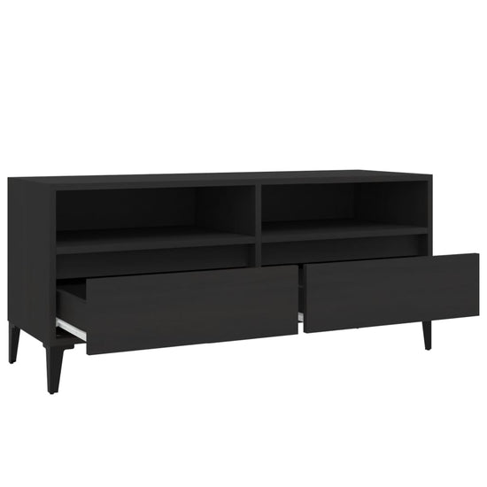 Tv-meubel 100x34,5x44,5 cm bewerkt hout zwart MeubelReus