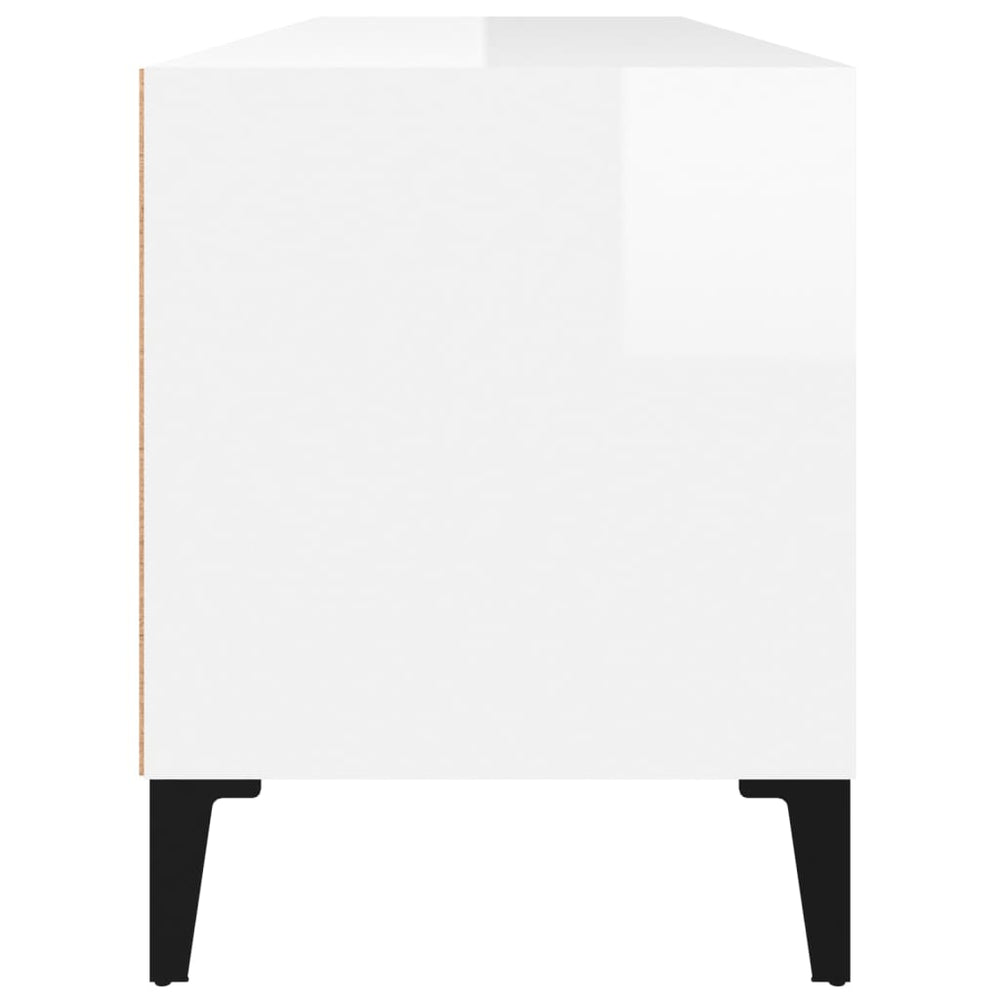 Tv-meubel 100x34,5x44,5 cm bewerkt hout hoogglans wit MeubelReus