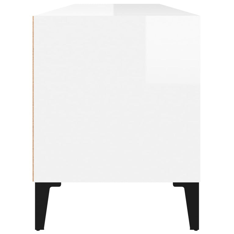 Tv-meubel 100x34,5x44,5 cm bewerkt hout hoogglans wit MeubelReus