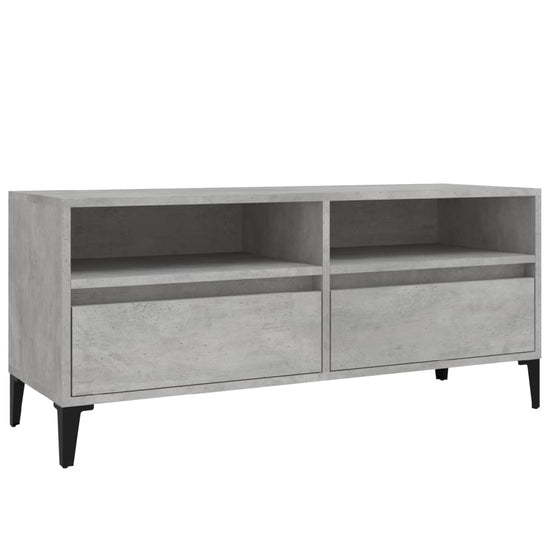 Tv-meubel 100x34,5x44,5 cm bewerkt hout betongrijs MeubelReus