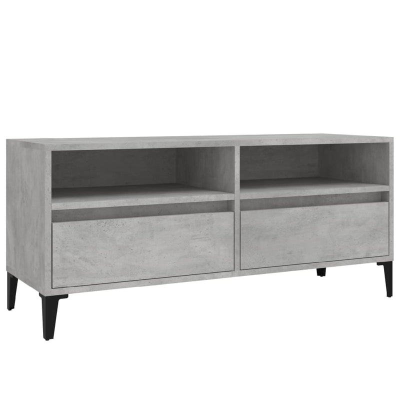Tv-meubel 100x34,5x44,5 cm bewerkt hout betongrijs MeubelReus