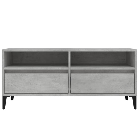 Tv-meubel 100x34,5x44,5 cm bewerkt hout betongrijs MeubelReus