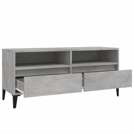 Tv-meubel 100x34,5x44,5 cm bewerkt hout betongrijs MeubelReus