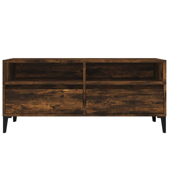 Tv-meubel 100x34,5x44,5 cm bewerkt hout gerookt eikenkleurig MeubelReus