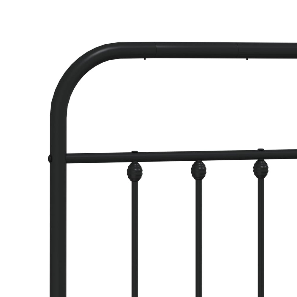 Bedframe met hoofdbord metaal zwart 180x200 cm MeubelReus