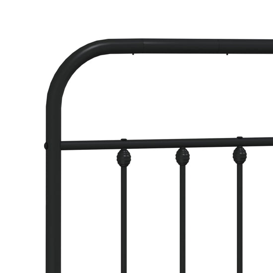 Bedframe met hoofdbord metaal zwart 180x200 cm MeubelReus