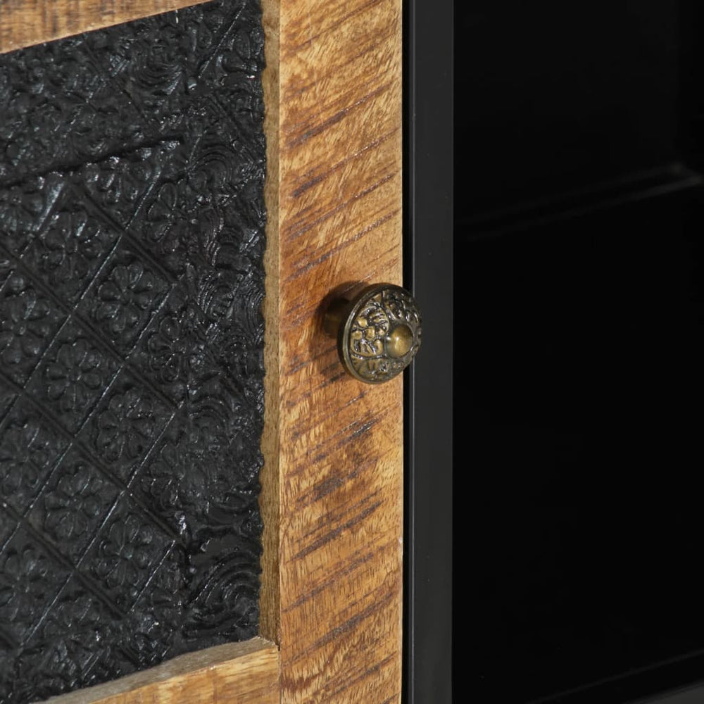 Tv-meubel 110x30x40 cm massief ruw mangohout en ijzer MeubelReus