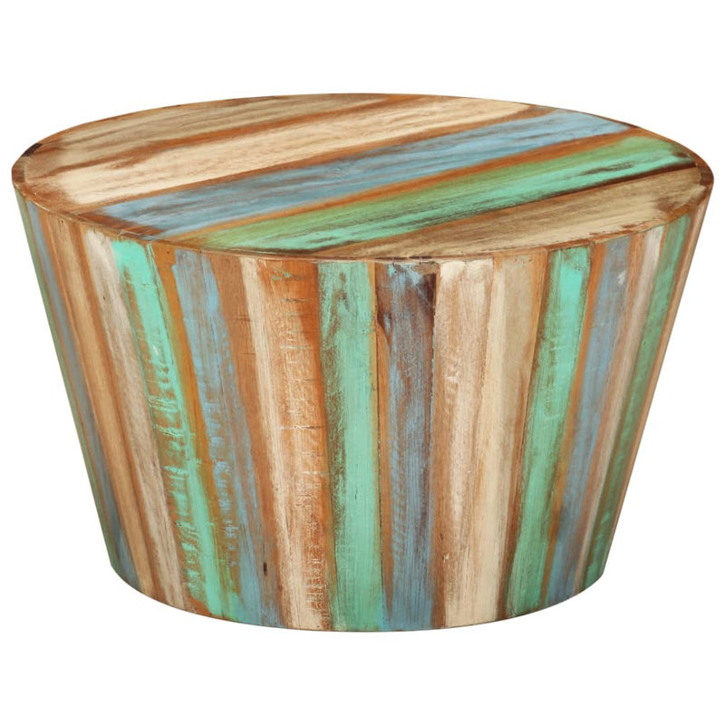 Salontafel Ø52x30 cm massief gerecycled hout MeubelReus