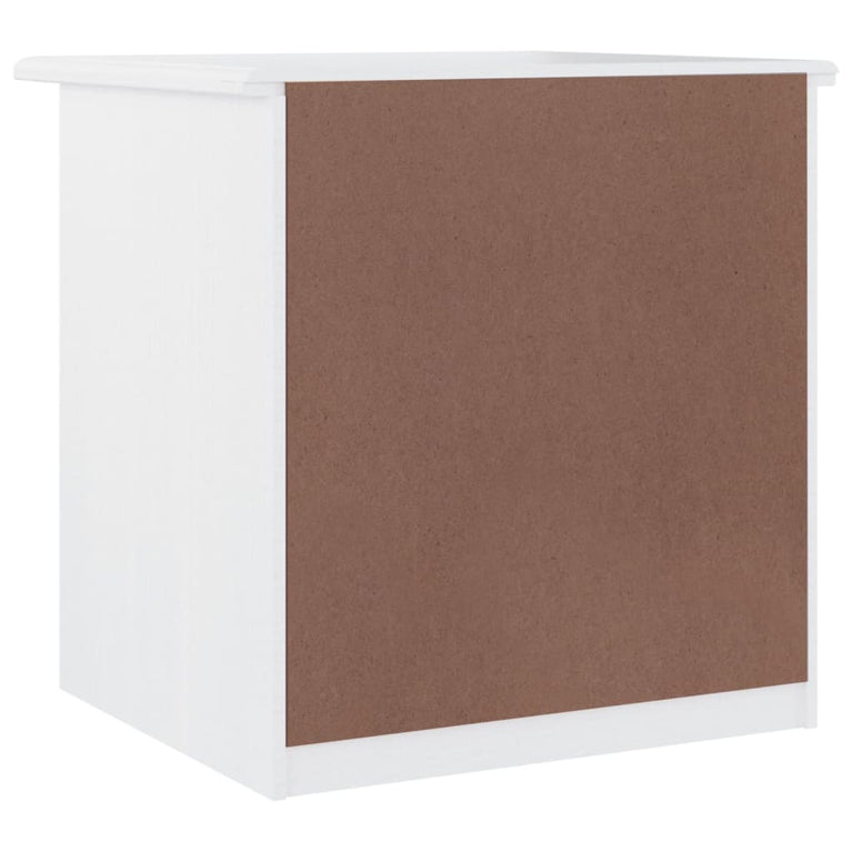 Nachtkastje ALTA 43x35x40,5 cm massief grenenhout wit MeubelReus