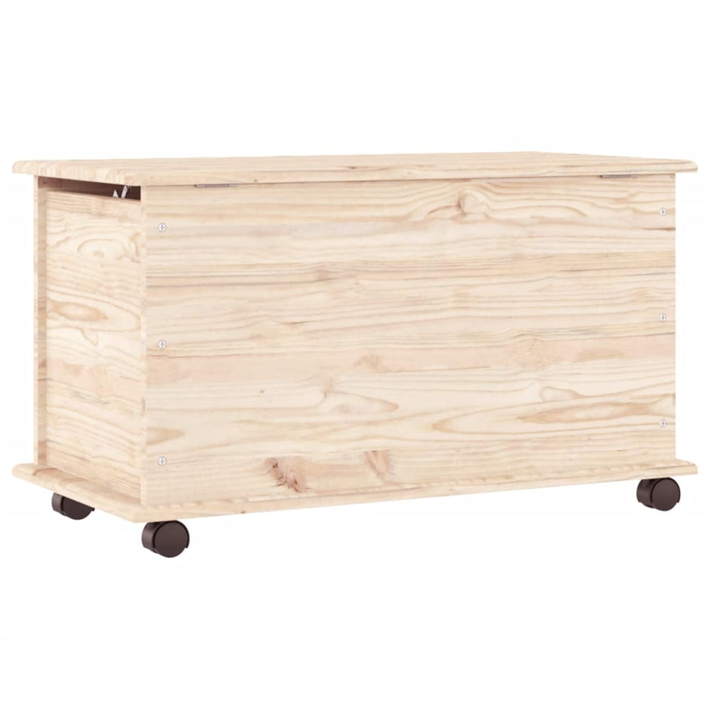 Opbergkist met wielen ALTA 73x39,5x44 cm massief grenenhout MeubelReus