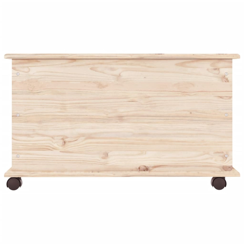 Opbergkist met wielen ALTA 73x39,5x44 cm massief grenenhout MeubelReus